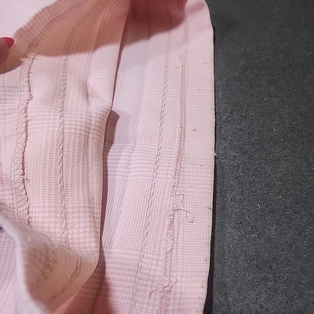 Vintage Levi Clothing Levi's for Gals Pastel Pink Plaid 60's Wide leg Trousers